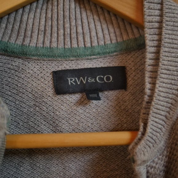 RW&CO Grey Cardigan Zip Up - M/M - Picture 2 of 3
